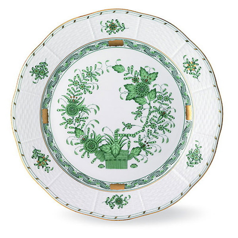 ヘレンド Herend インドの華 グリーン プレート 25cm524【25％OFF SALE】