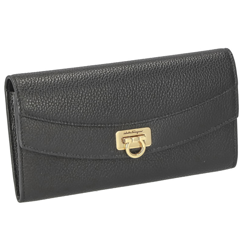フェラガモ FERRAGAMO 220023 CALF/NERO 長財布