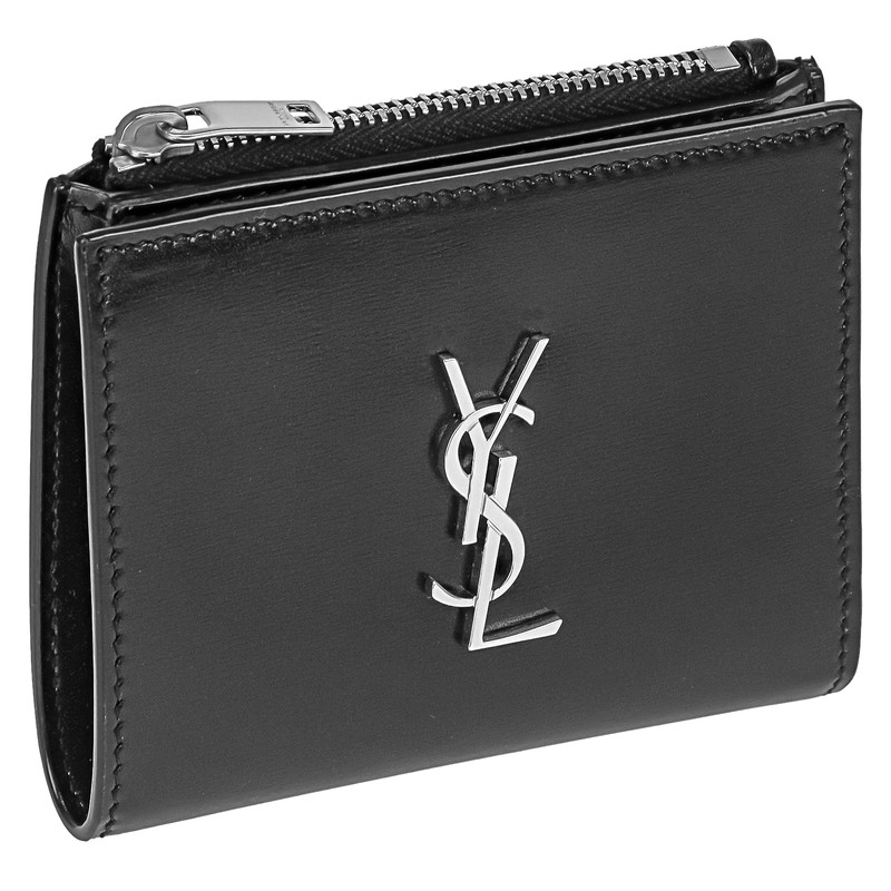 イウ゛・サンローラン SAINT LAURENT 575726-0SX0E/1000 二つ折り財布 送料無料